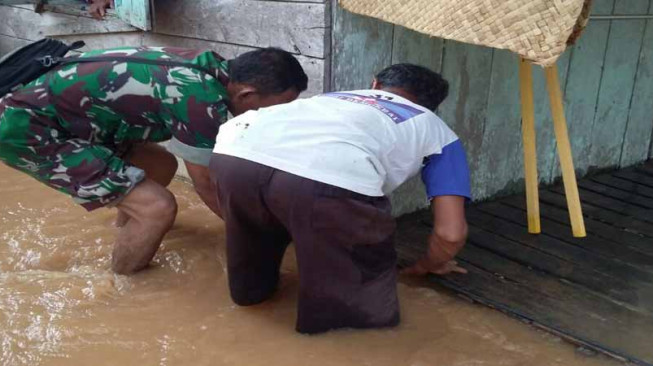 Banjir Sungai Tantang Sudah Surut