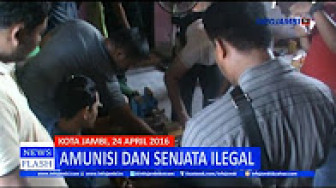 Pensiunan Polisi Simpan Amunisi dan Senjata Ilegal