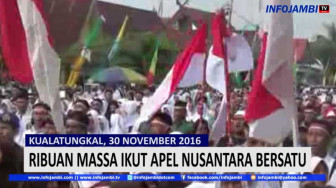 VIDEO : Ribuan Warga Tanjabbar Ikut Apel Nusantara Bersatu