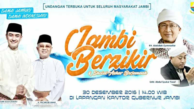 Pemprov Jambi Gelar Jambi Berzikir Bersama Aa’ Gym