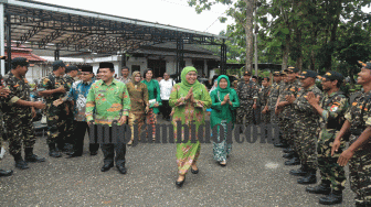Mensos Hj Khofifah, Lantik Pengurus Muslimat NU Merangin