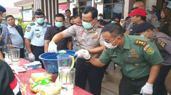 Polres Tanjabbar Musnahkan 8,2 Kg Shabu Asal Jaringan Internasional