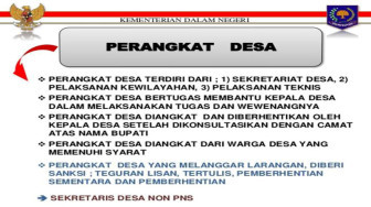 Perangkat Desa Dilarang Rangkap Dua Jabatan