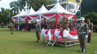 Walikota Fasha Pimpin Upacara HUT Satpol PP dan Satlinmas