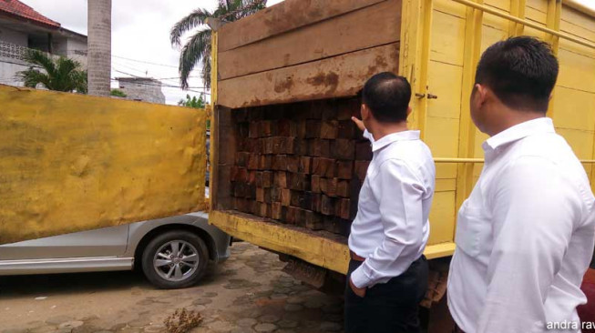 Bawa Kayu Ilegal, Supir Truk Ini Apes