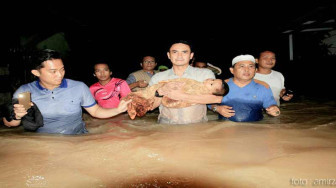 Terobos Banjir, Zola Ikut Evakuasi Bayi dan Balita