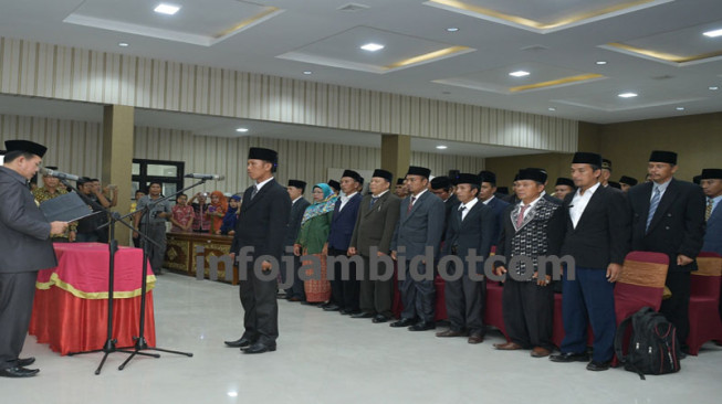 Bupati Merangin Lantik 75 Orang Kepsek