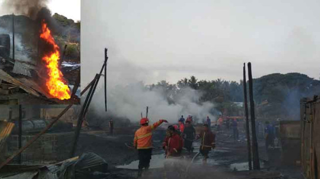 Gudang Minyak Terbakar, 8 Armada Damkar Dikerahkan