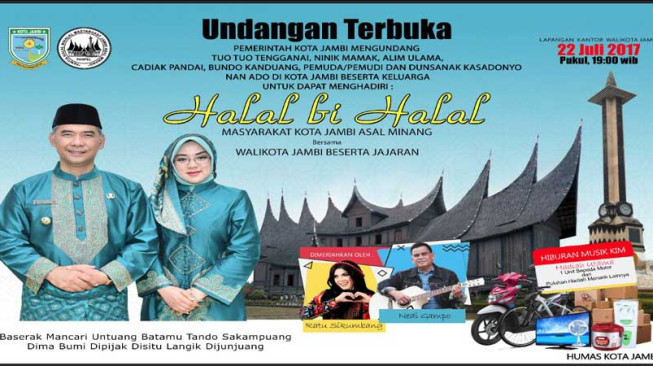 Undangan Terbuka Dari Wali Kota Untuk Warga Kota Jambi Asal Minang
