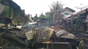 4 Bedeng Milik TNI-AD Ludes Terbakar