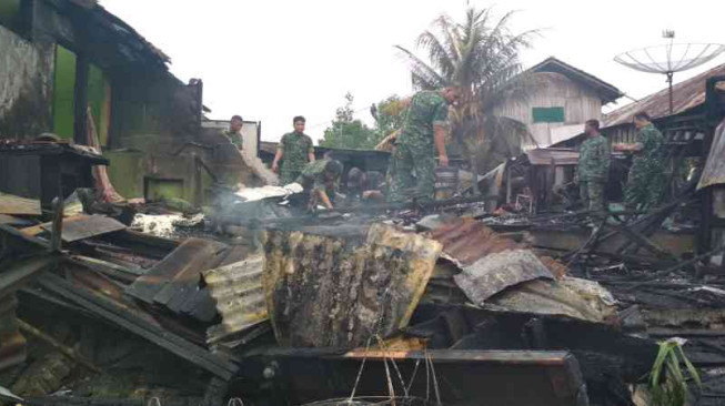 4 Bedeng Milik TNI-AD Ludes Terbakar