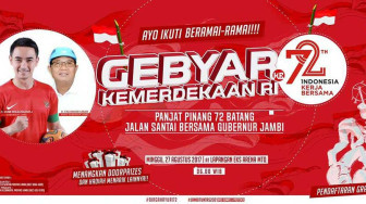 Pemprov Jambi Gelar Lomba Panjat 72 Pohon Pinang dan Jalan Santai