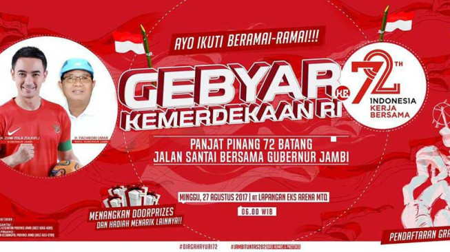 Pemprov Jambi Gelar Lomba Panjat 72 Pohon Pinang dan Jalan Santai