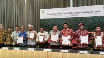 Cegah Kebakaran Lahan, Kemitraan Desa Bebas Api Perluas Jangkauan di Jambi
