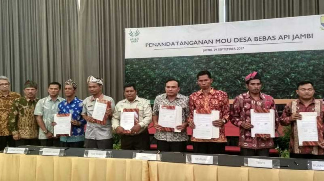 Cegah Kebakaran Lahan, Kemitraan Desa Bebas Api Perluas Jangkauan di Jambi