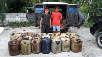 Polisi Amankan Ratusan Liter Minyak Mentah