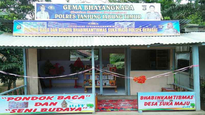 Polri Bangun Pondok Baca Gema Bhayangkara di Tanjung Jabung Timur
