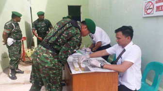 Dites Urine Mendadak, Puluhan Anggota Kodim Selamat