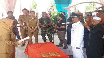 Masnah Lantik Kades Sungai Terap