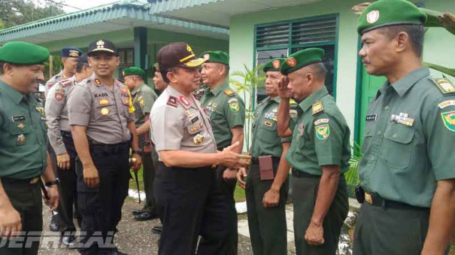 Kapolda Jambi Kunjungi Makodim 0420/Sarko