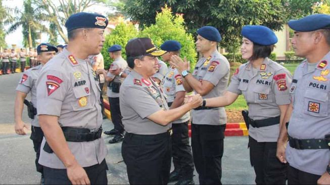 Kapolda Pimpin Apel di Mako Brimob