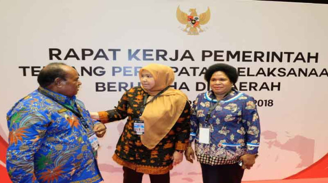 Bupati Masnah Busro Hadiri Rakernas Percepatan Pelaksanaan Berusaha di Daerah