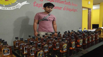 Polres Merangin Amankan Ratusan Botol Miras