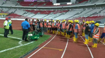 Jelang Asian Games 2018, Rumput Stadion Utama GBK Dipindahkan