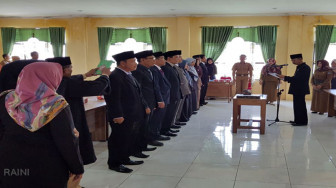 Lagi, Sebelas Pejabat Struktural Pemkab Tanjab Barat Dilantik