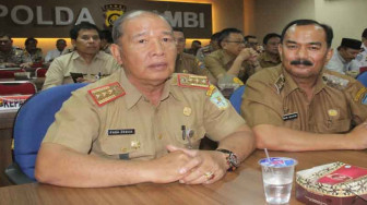 Wabup Tanjab Barat Hadiri Video Konference di Polda jambi