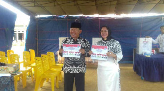 Tiga Calon Bupati dan Wakil Bupati Merangin Lakukan Pencoblosan