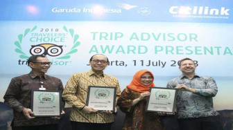 Garuda Rebut Tiga Kategori Penghargaan Trip Advisor Award