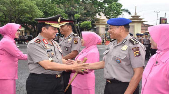Kapolda Pimpin Upacara Korp Raport Kenaikan Pangkat Personil Polda Jambi