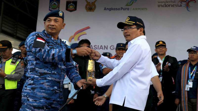 Kirab Obor Asian Games 2018 Tiba di Pulau Seribu Masjid, Lombok
