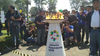 Kirab Api Obor Asian Games Berakhir di Jakarta