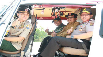 Fachrori Lakukan Patroli Udara Bersama Danrem dan Kapolda
