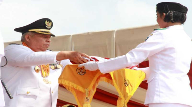 Upacara Peringatan HUT ke 73 RI Ke-73 Di Tanjabbar Berjalan Khidmat