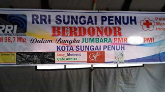 RRI dan PMI Sungai Penuh Gelar Donor Darah