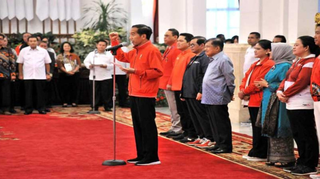 Sebelum Asian Games Ditutup, Presiden Serahkan Bonus Atlit Peraih Medali Asian Games