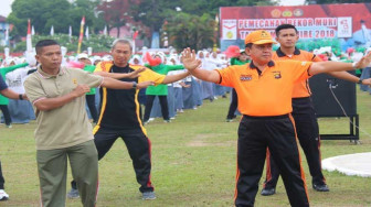 Kapolda Jambi Ikuti Tari Massal Pemecahan Rekor Muri