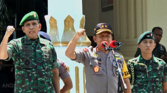 TNI-Polri di Jambi menggelar  Apel Bersama