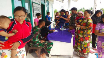 Tentara Ikut Bantu Penyuluhan Gerakan Masyarakat Sehat dan Bersih Lingkungan