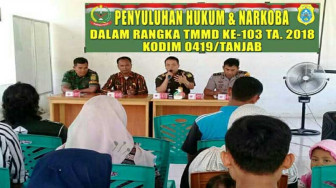 Satgas TMMD 103 Beri Penyuluhan Hukum dan Bahaya Narkoba