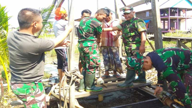 Sumur Bor TMMD 103 Hampir Selesai