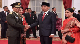 Presiden Jokowi Lantik Andika Perkasa sebagai KSAD