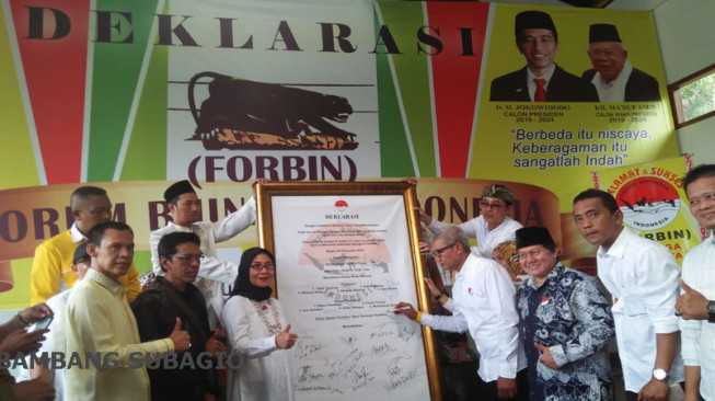 Pasca Deklarasi, Forbin Mantap Dukung Pasangan Jokowi-Ma'ruf