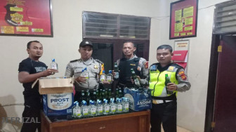 Operasi Pekat : Polisi Amankan Ratusan Botol Miras