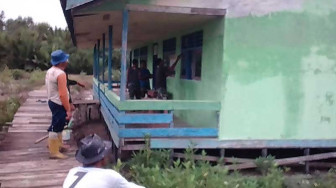 Satgas TMMD Bantu Cat Madrasah Nurul Islamiyah di Pangkal Duri