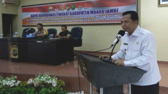 Wabup Muarojambi Hadiri Rakor Pengamanan Pemilu 2019