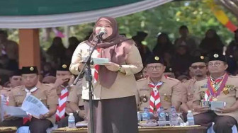 Bupati Masnah Buka Pramuka Santri Nusantara ke 5